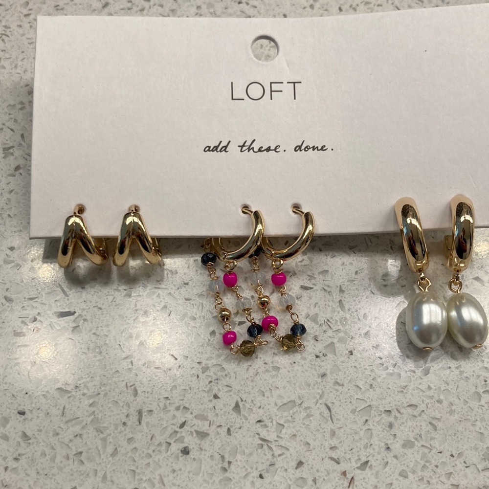 NWT set of 3 earrings from LOFT.
